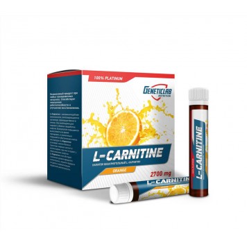 Geneticlab L-Carnitine Liquid 2700 mg - жидкий л-карнитин в ампулах-1