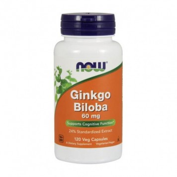 NOW Foods Ginkgo Biloba 60 mg - натуральный экстракт Гинкго Билоба-0